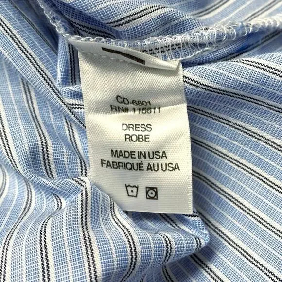 NEW ANTHROPOLOGIE AMADI Ambra Shirt Dress Striped‎ Oversized Long Puff Sleeves M - Picture 8 of 9